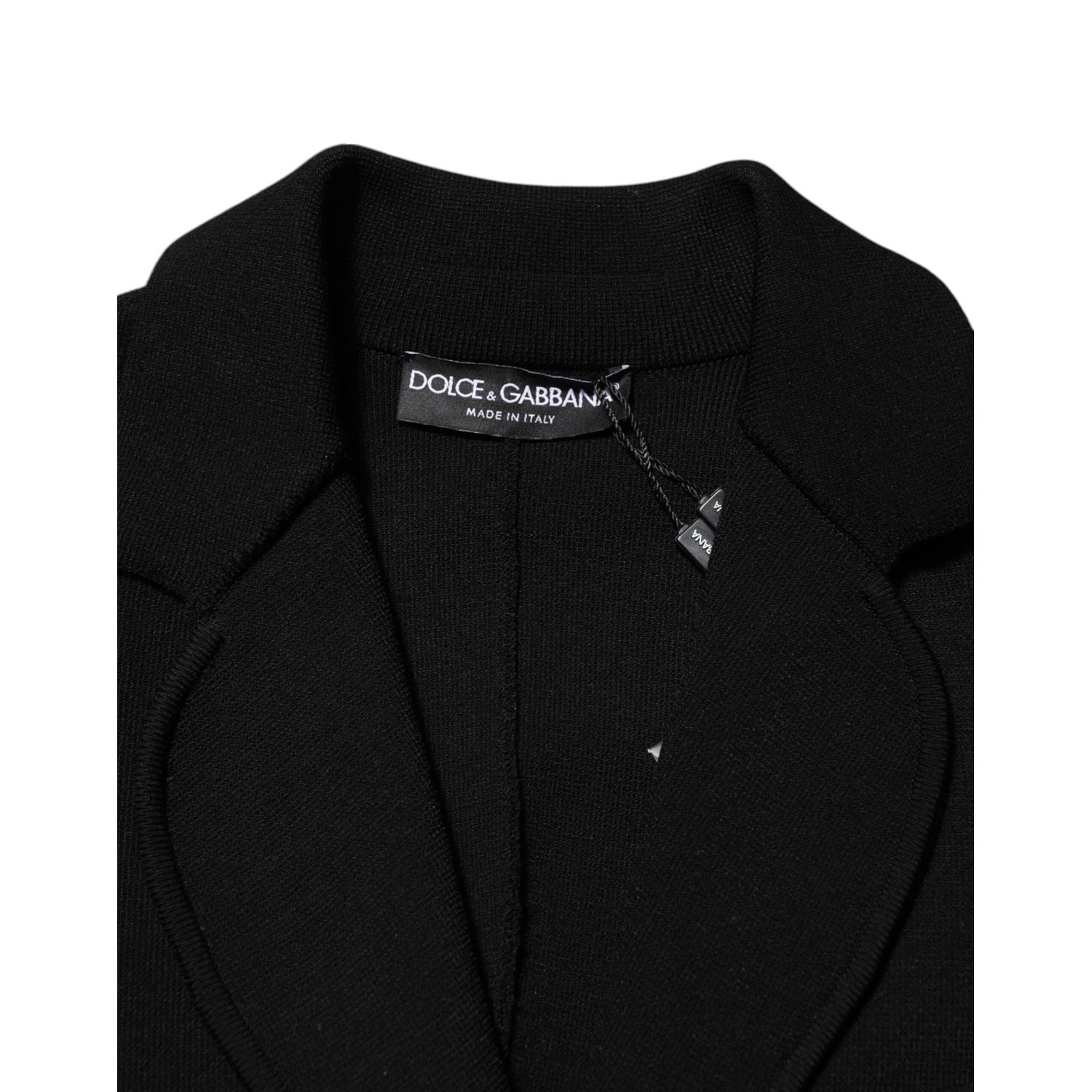 Dolce & Gabbana Black Viscose Single Breasted Blazer Jacket
