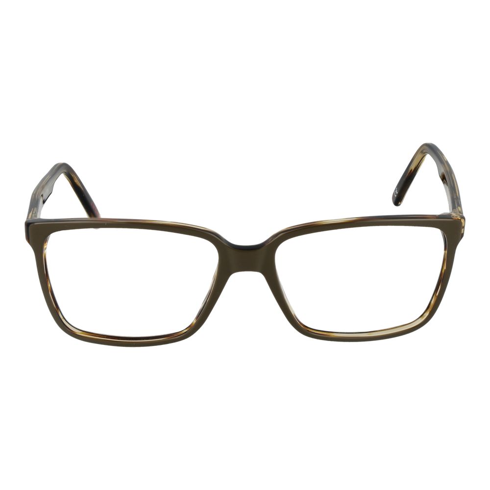 Andy Wolf Brown Unisex Glasses Frame in acetate with full-rim style, 55-15-145 size. Includes branded case, rectangle frame.