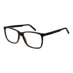 Andy Wolf Brown Unisex Glasses Frame in full-rim rectangle style with brown acetate, lens width 57mm, size 57-16-145, demo lenses included.