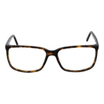 Andy Wolf Brown Unisex Glasses Frame, full-rim acetate with plastic demo lenses, rectangle style, includes branded case.