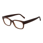 Andy Wolf Brown Unisex Glasses Frame in acetate, full-rim style, rectangle shape with plastic lenses, size 52-17-145.