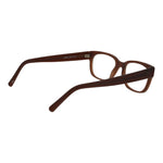 Andy Wolf Brown Unisex Glasses Frame - full-rim acetate, rectangle style with 52mm width; includes branded case.