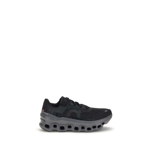 ON Black Polyester Athletic Sneakers with reinforced sole and lace-up design