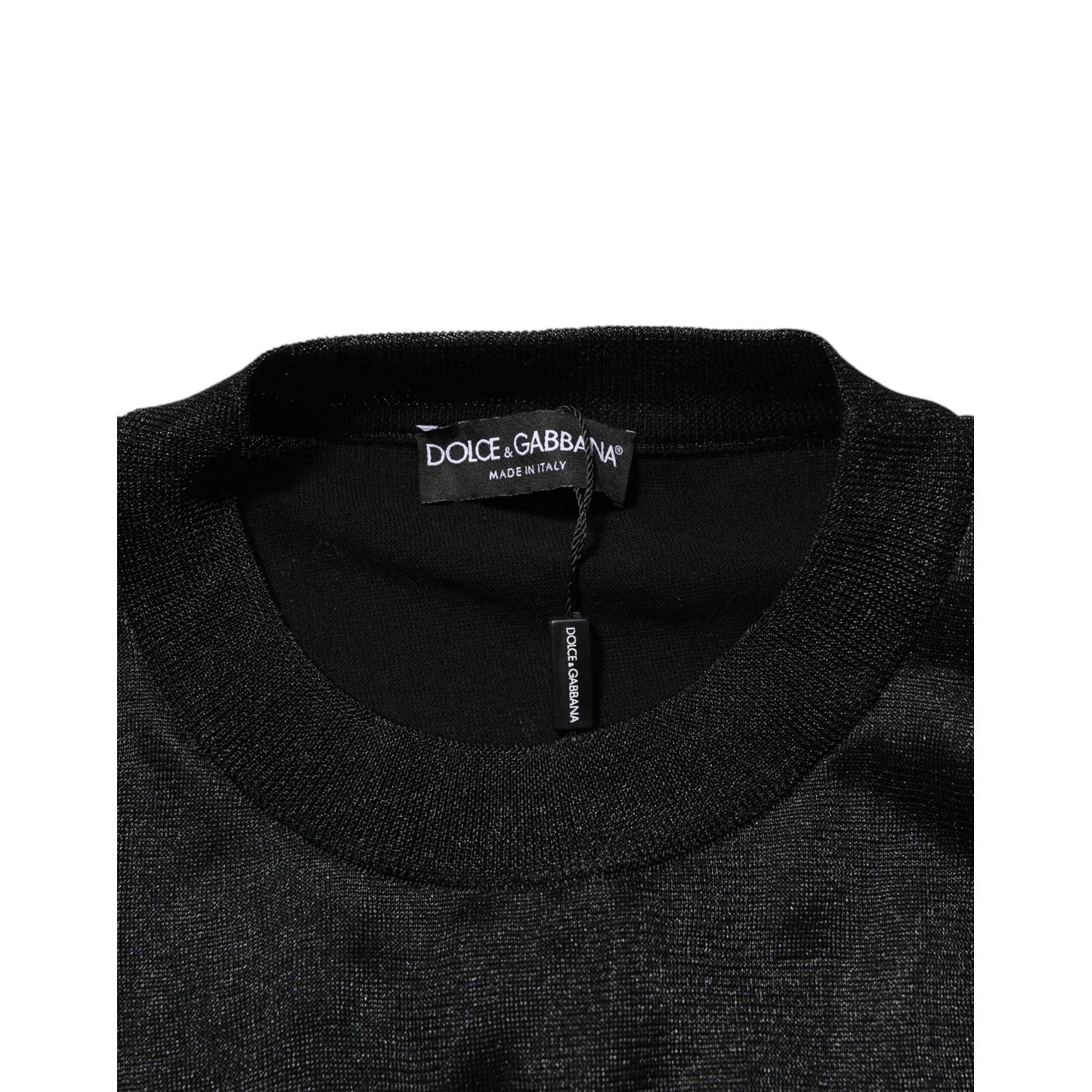 Dolce & Gabbana Black Polyester Pullover Sweatshirt Sweater TSH90588-52