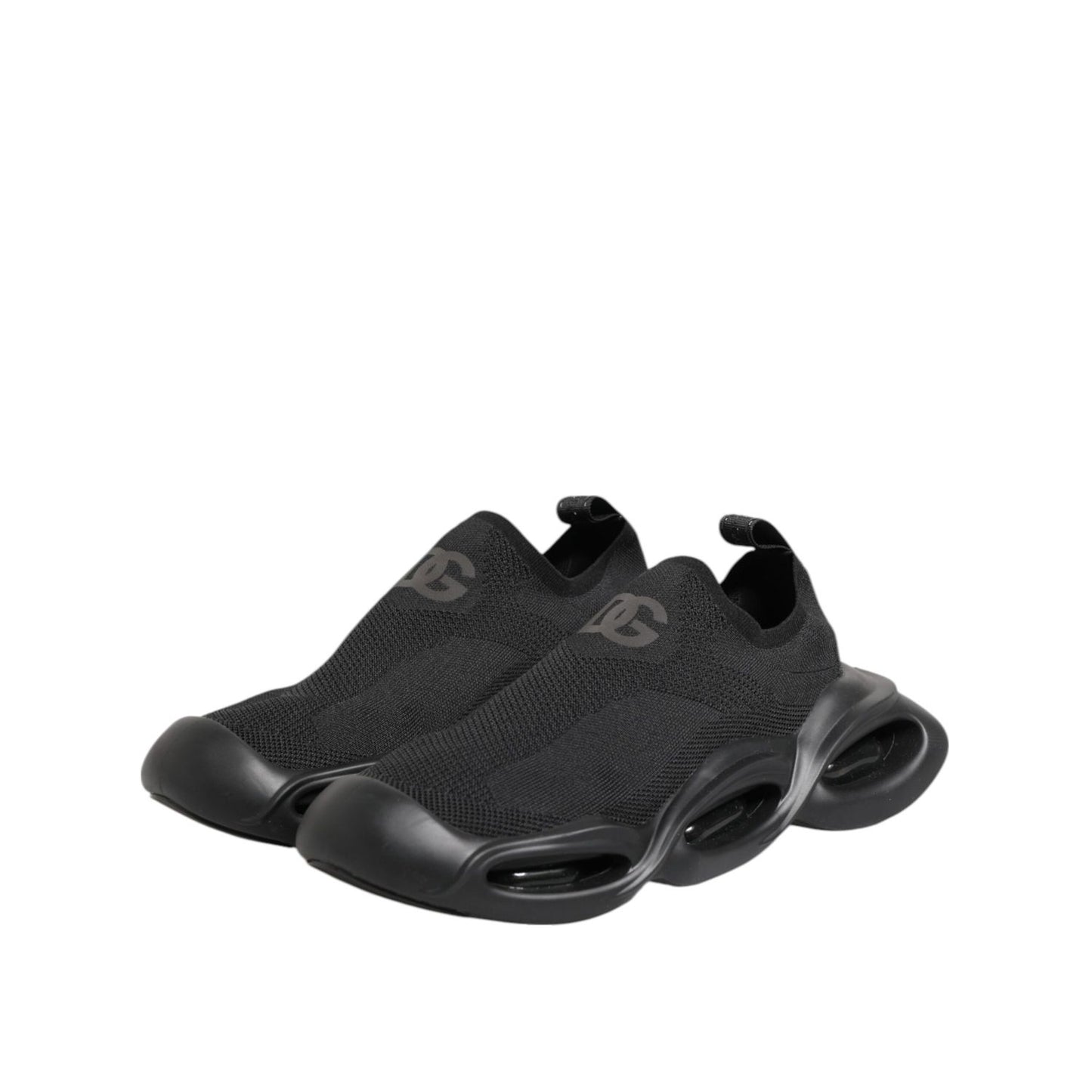 Dolce & Gabbana Black Slip On Wave Low Top Men Sneaker Shoes