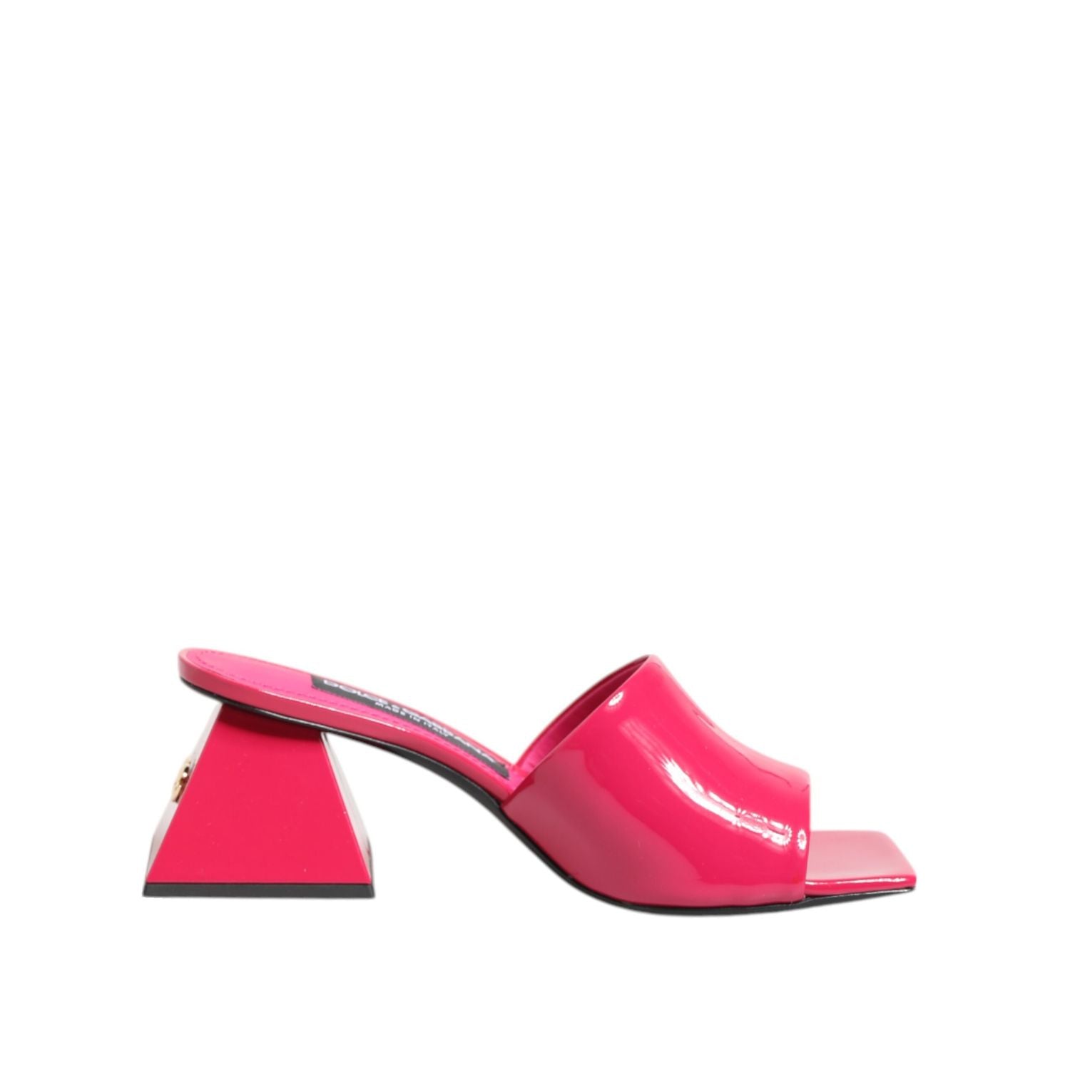 Dolce & Gabbana Pink Open Toe Block Heel Mules Sandals Shoes