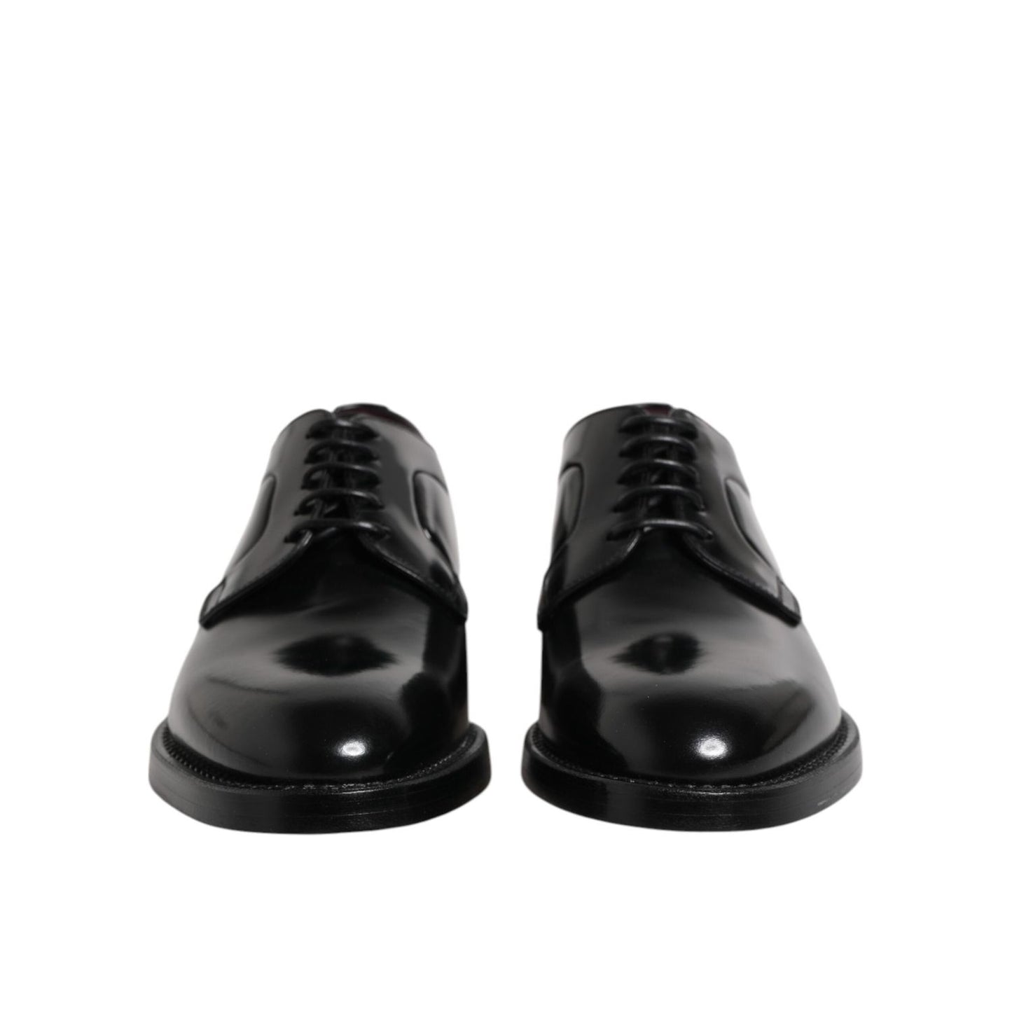 Dolce & Gabbana Black Calf Leather Lace Up Dress Shoes MV7933-46
