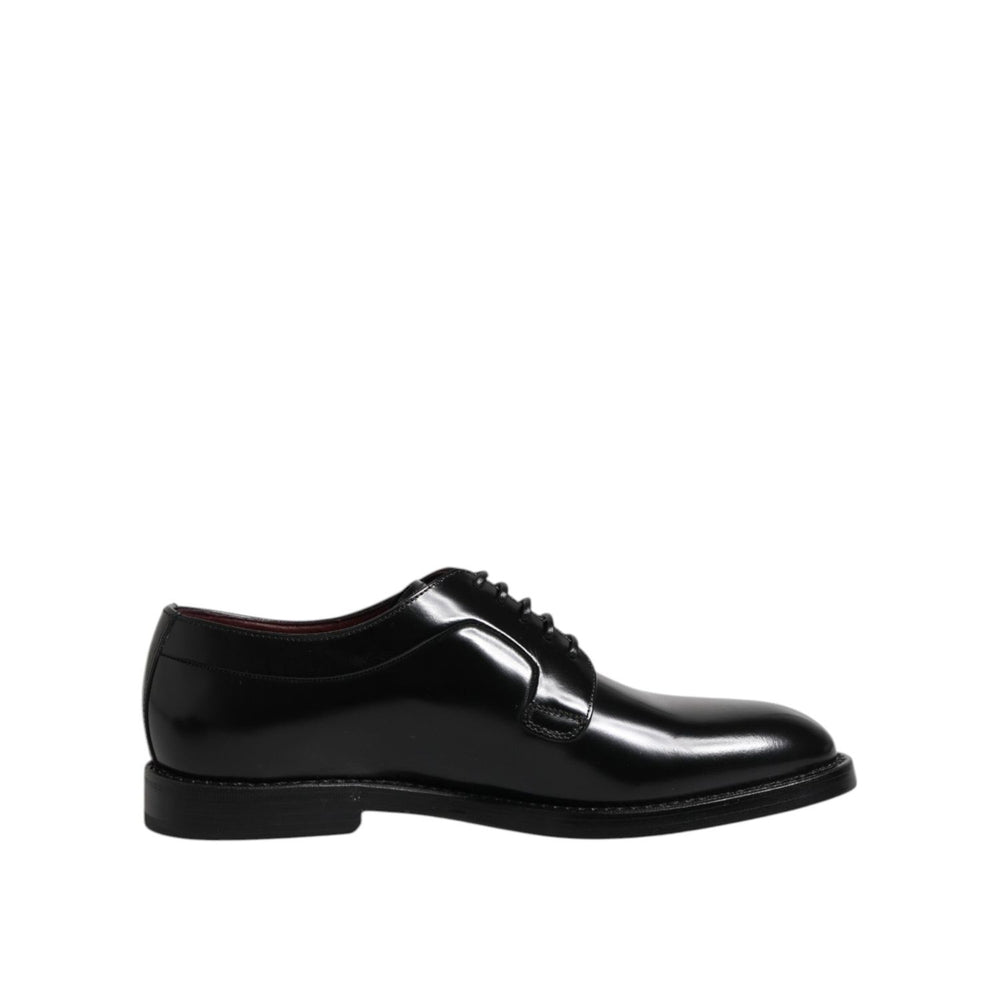 Dolce & Gabbana Black Calf Leather Lace Up Dress Shoes MV7933-46