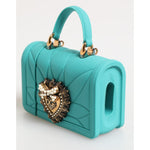 Dolce & Gabbana Turquoise Silicone Devotion Heart Cover Bag Airpods Case SMY11137