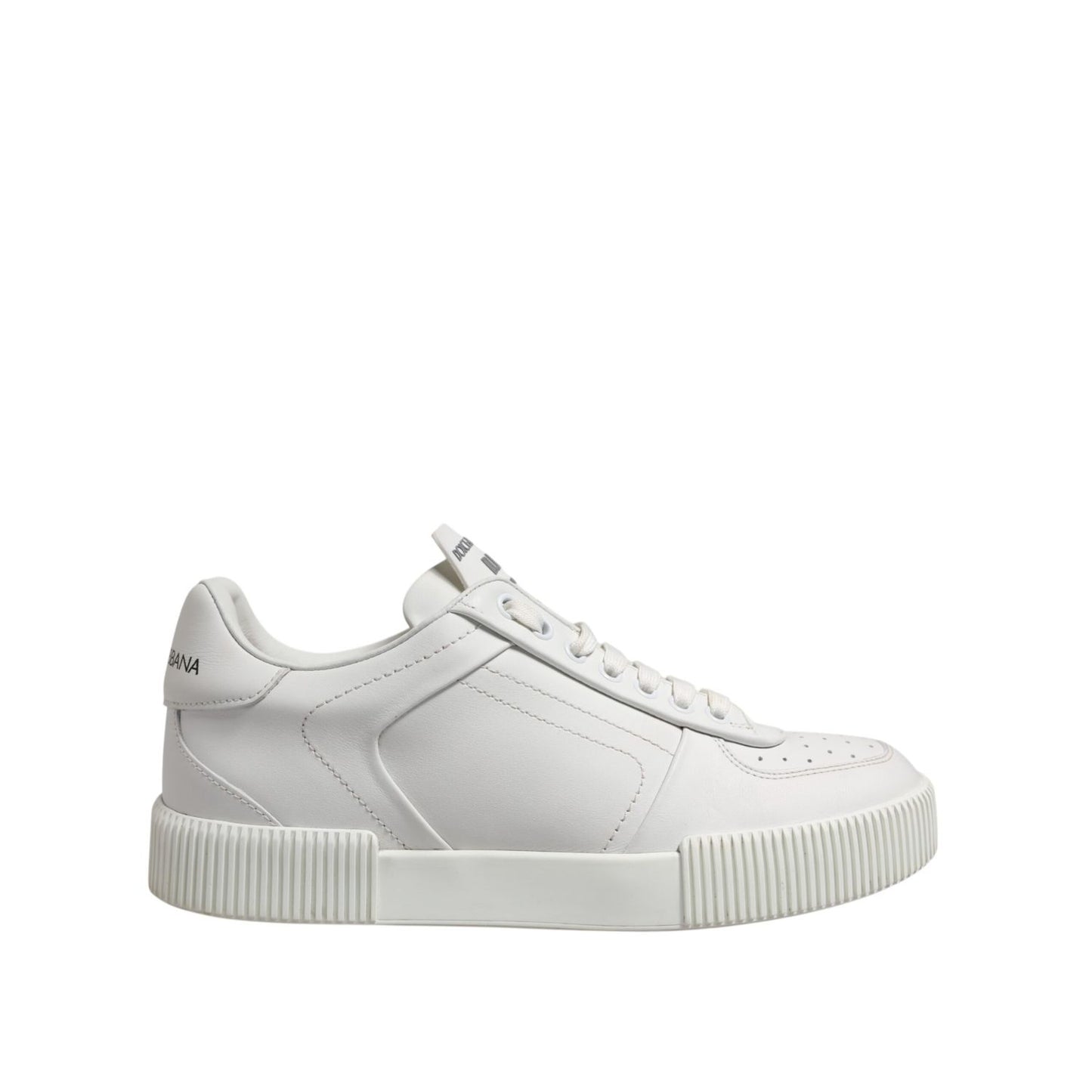 Dolce & Gabbana White Miami Leather Low Top Sneakers Shoes