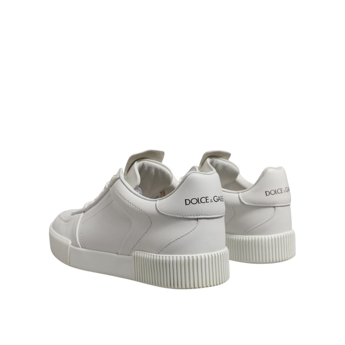 Dolce & Gabbana White Miami Leather Low Top Sneakers Shoes MV7876-39