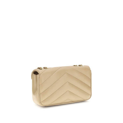 Saint Laurent Beige Lamb Ovis Aries Aries Shoulder Bag