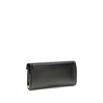 Giuseppe Zanotti Black Leather Clutch Bag