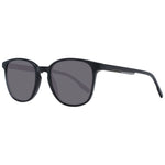 Hackett Black Men Sunglass with acetate black frame and grey round plastic lenses, 100% UVA & UVB protection, includes branded case.