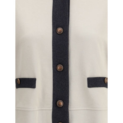 Brunello Cucinelli Gray Cotton Cardigan