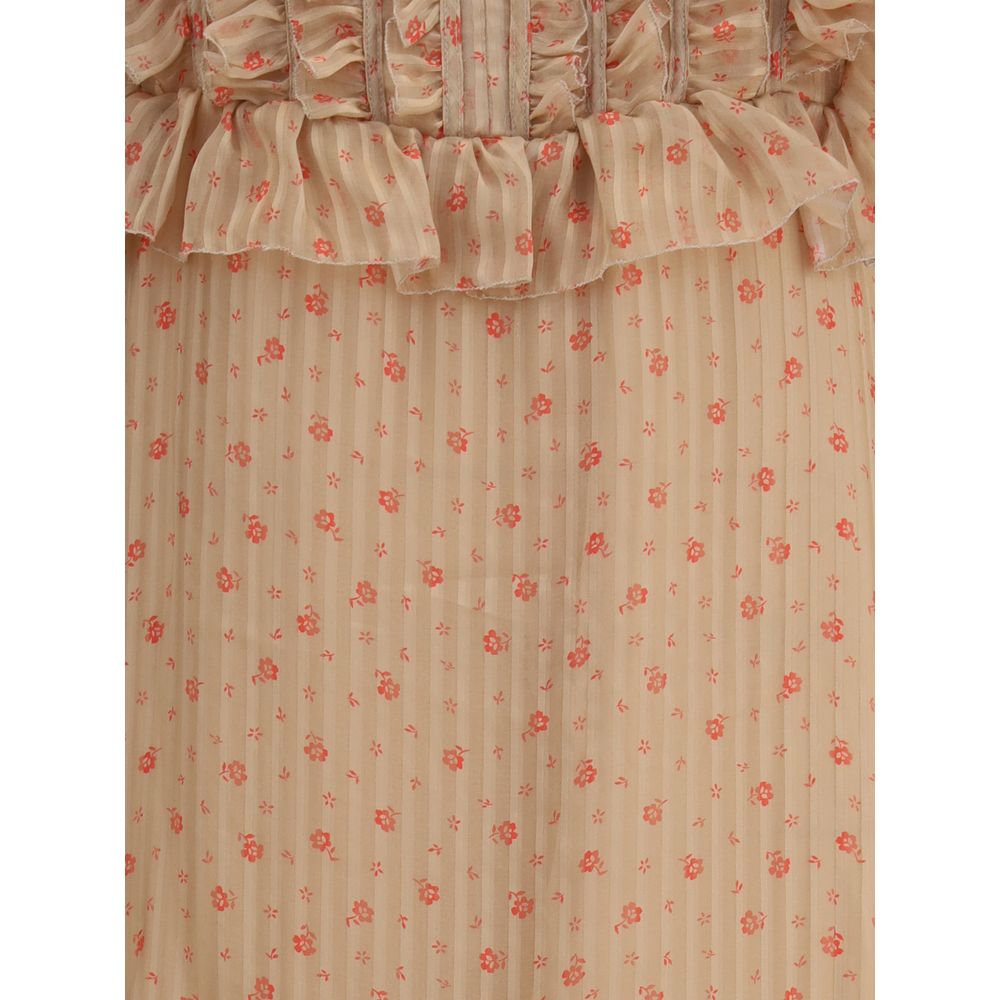 Kristina Ti Multicolor Silk Long Dress