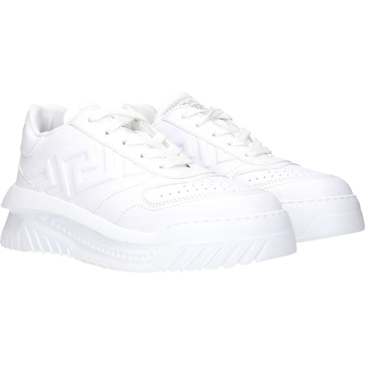 Versace White Leather Sneakers VE-15248494166281-EU 38 | US 5