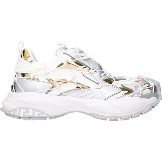 Versace White Fabric Athletic Sneakers VE-15248531718409-EU42/US9