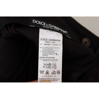 Dolce & Gabbana Bordeaux Cotton Stretch Skinny Trouser