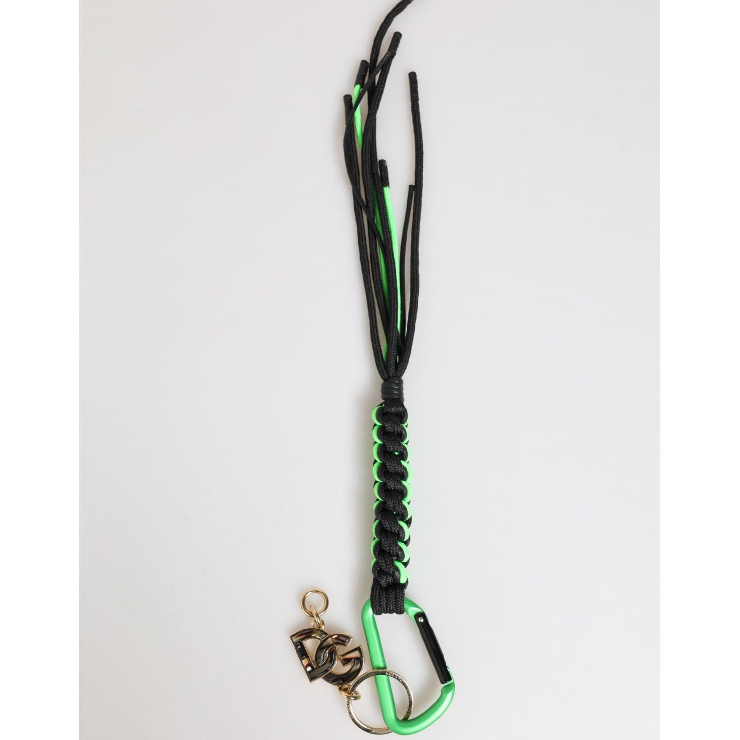 Dolce & Gabbana Multicolor Polyester Tape String DG Logo Keychain Keyring