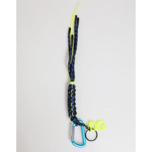 Dolce & Gabbana Multicolor Polyester Tape String DG Logo Keychain Keyring SMY11318
