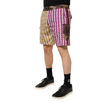 Dolce & Gabbana Multicolor Playing Card Camouflage Shorts Swimwear