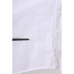 Close-up of stain on Dolce & Gabbana White Cotton Crown Collar GOLD Formal Shirt.