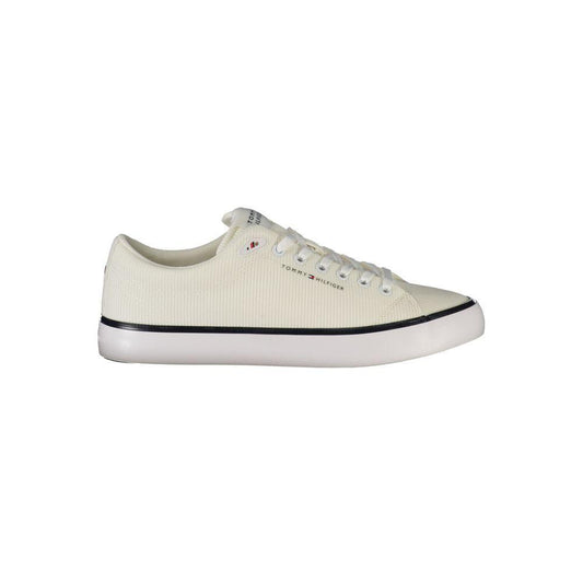 Tommy Hilfiger White Polyester Men Sneaker TO-39404-EU40/US7