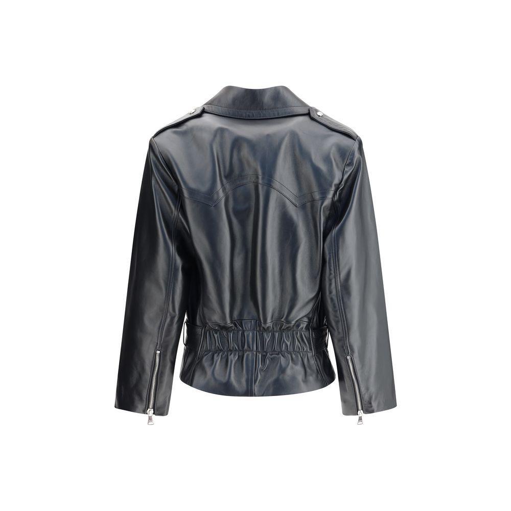 Alessandra Rich Leather Biker Jacket AL-FABX42310900-IT38 | S