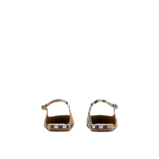Burberry Check Birdie Slingback Ballerina Flats