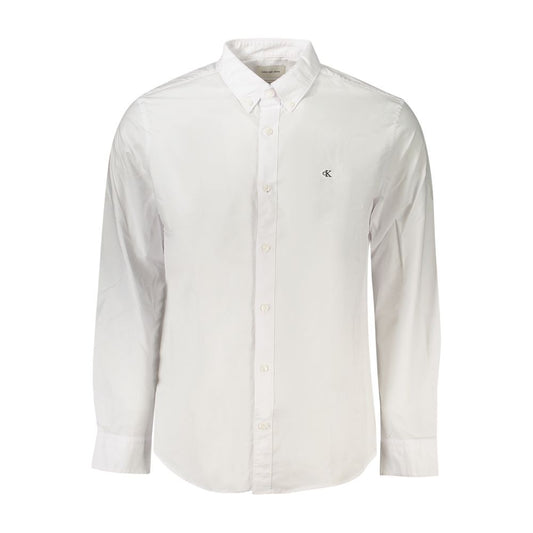 Calvin Klein White Cotton Men Shirt