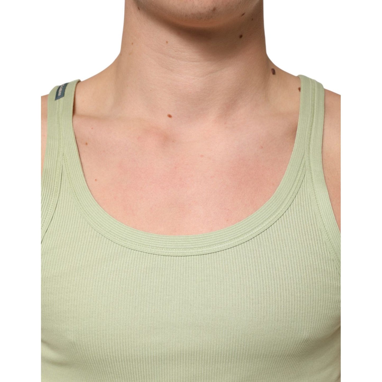 Dolce & Gabbana Light Green Tank Sleeveless Men Men T-shirt TSH91065-XL