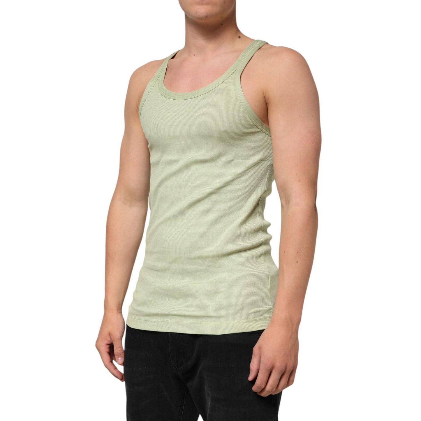 Dolce & Gabbana Light Green Tank Sleeveless Men Men T-shirt TSH91065-XL