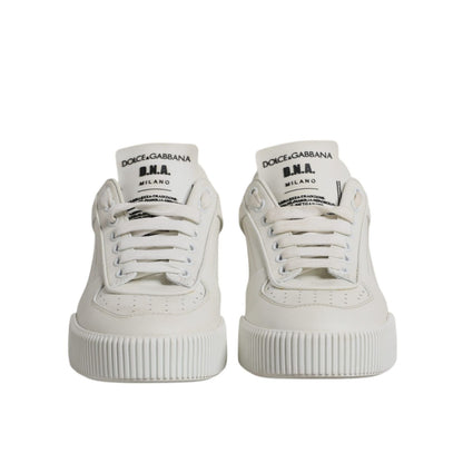 Dolce & Gabbana White Miami Leather Low Top Sneakers Shoes