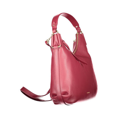 Coccinelle Purple Leather Women Handbag with adjustable strap and sleek design, perfect for urban chic style and fashion versatility.