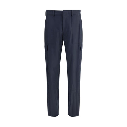 Etro Blue Wool Cargo Pants