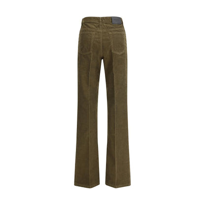 Saint Laurent Green Cotton Casual Pants