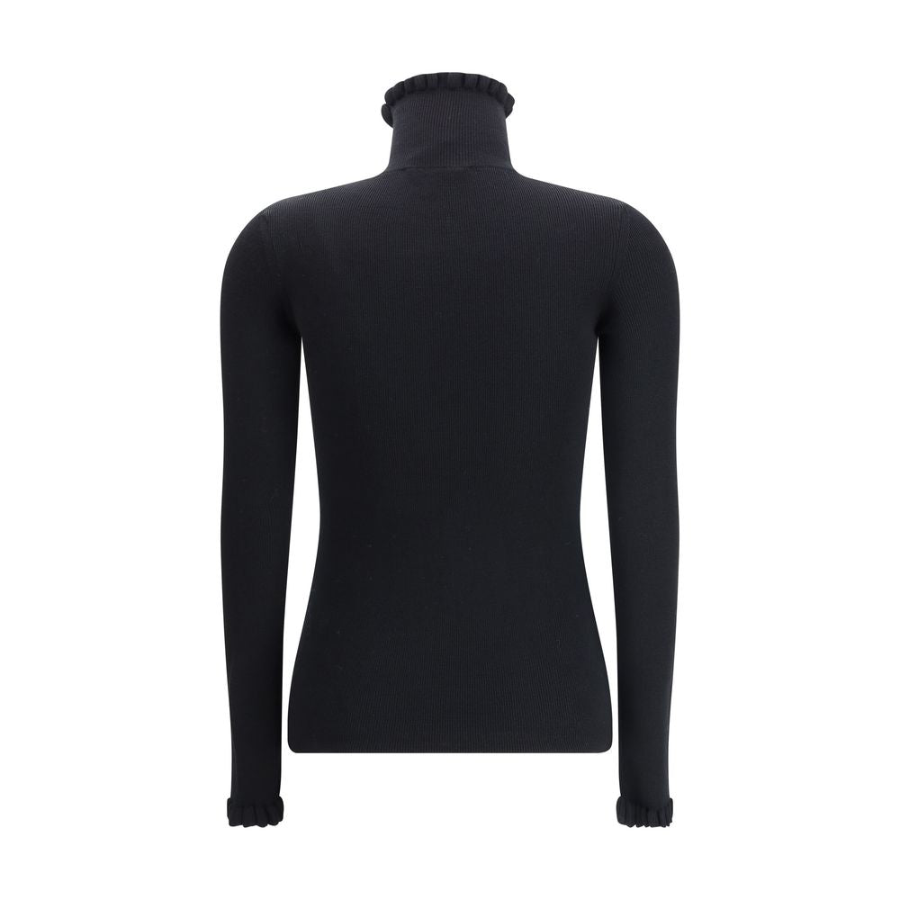 Valentino Black Fleece Wool Sweatshirt