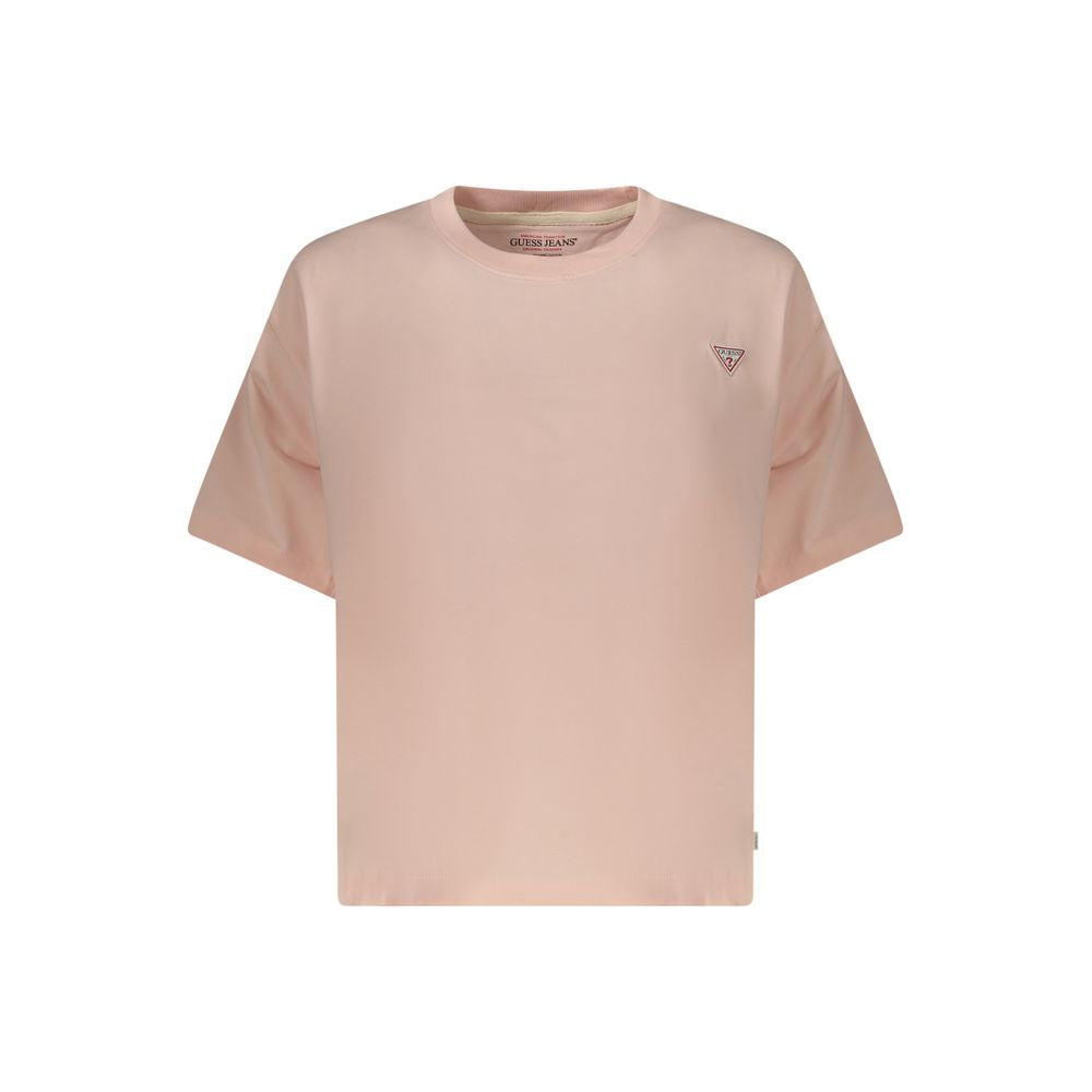 Guess Jeans Pink Cotton Women T-Shirt GU-39567-M