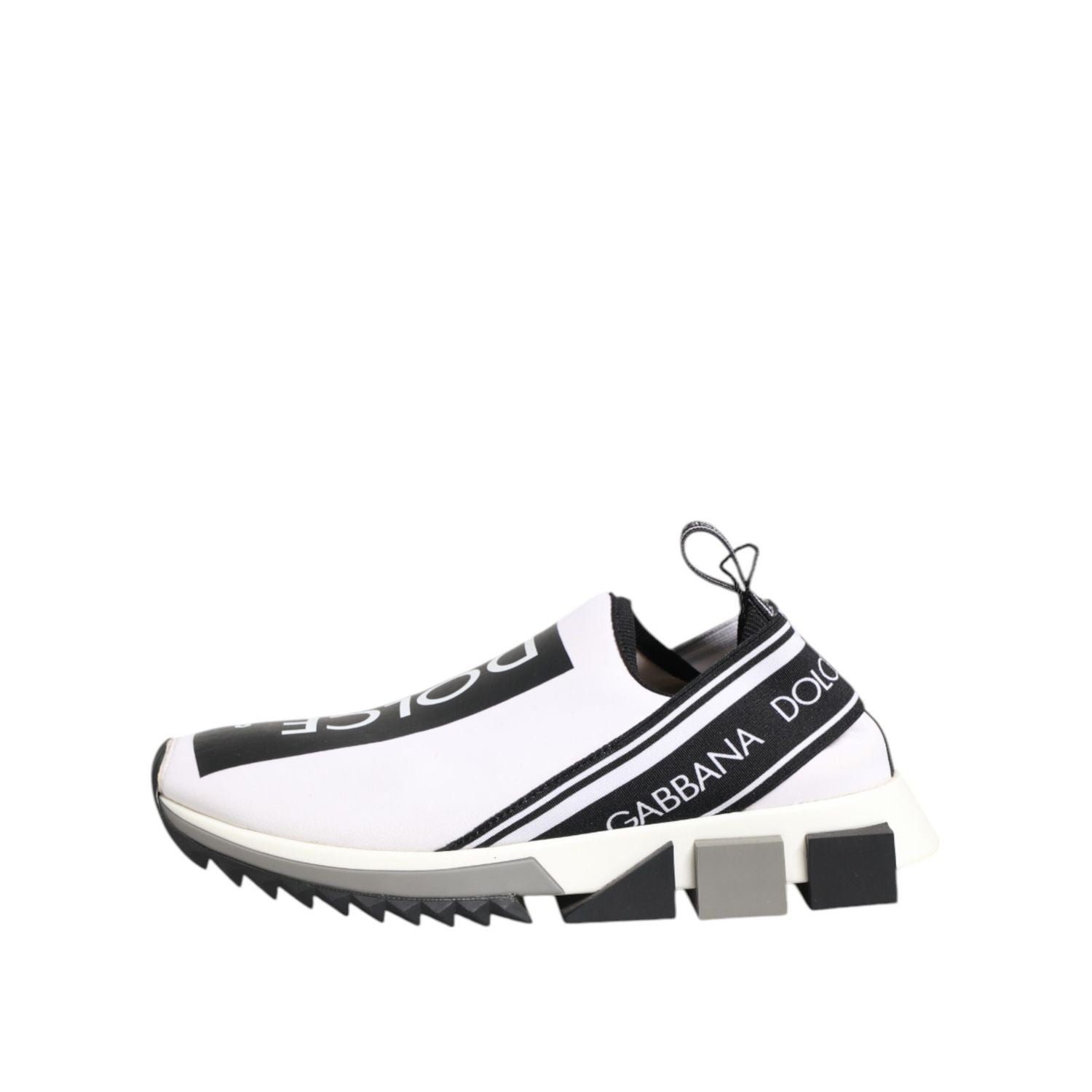 Dolce & Gabbana Black White Slip On Sorrento Sneakers Shoes