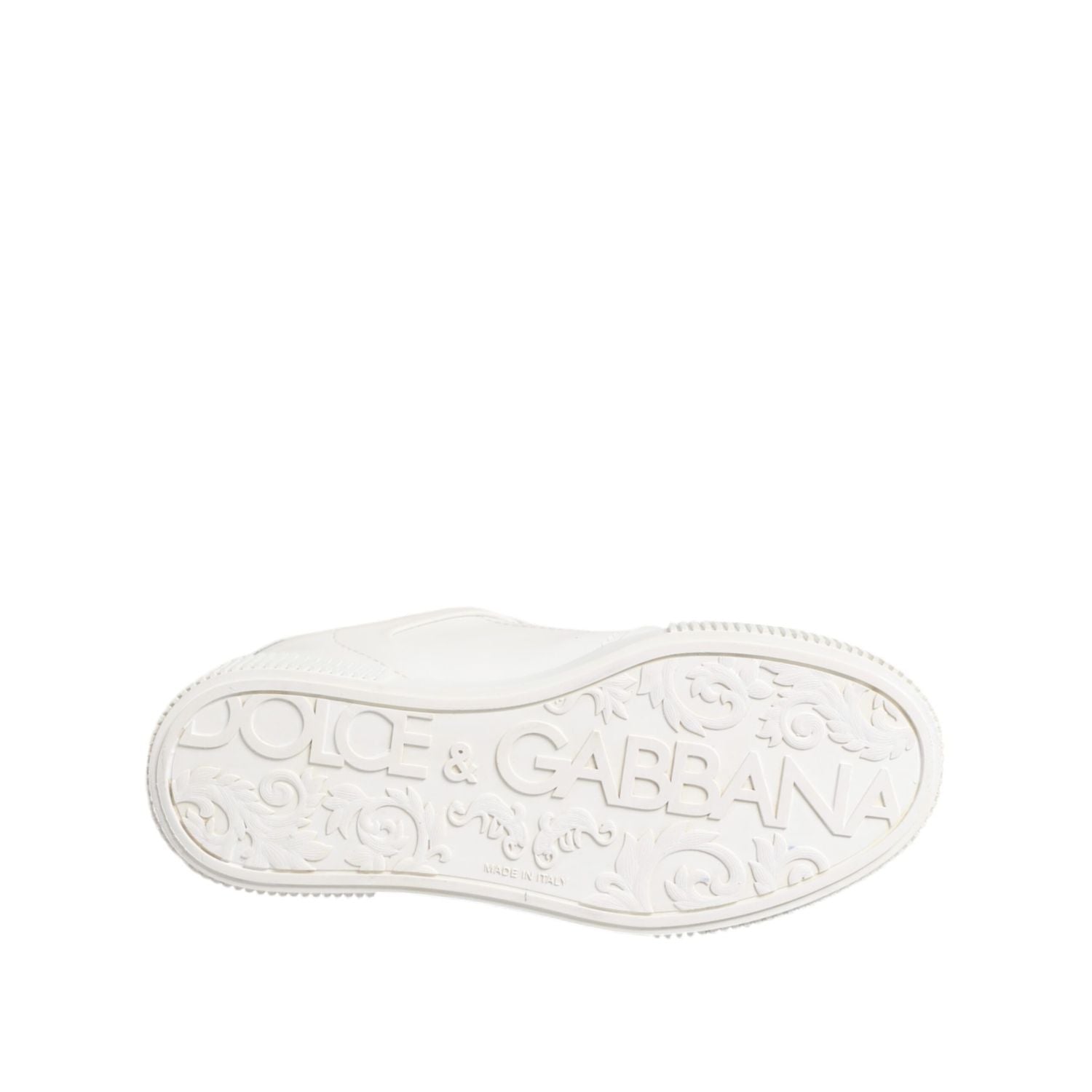 Dolce & Gabbana White Miami Leather Low Top Sneakers Shoes
