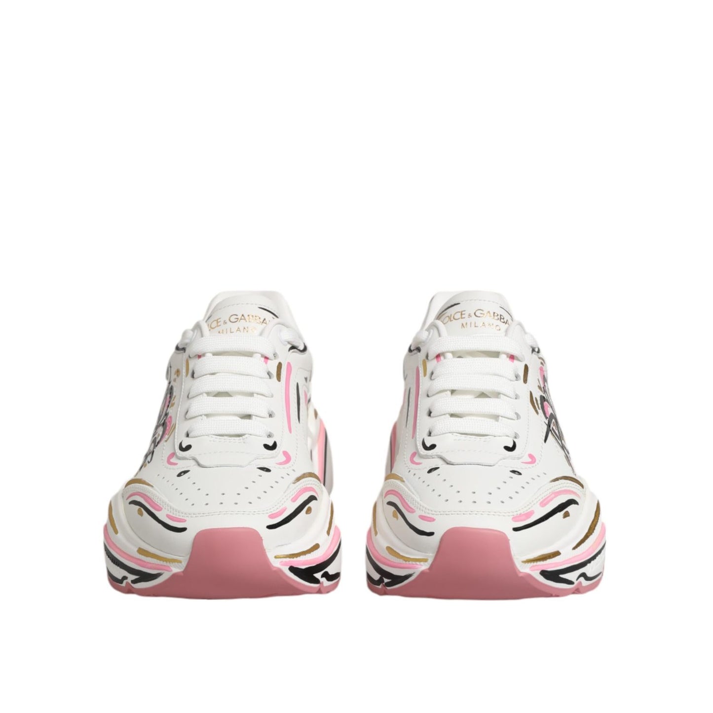 Dolce & Gabbana Multicolor Hand Painted DAYMASTER Sneaker Shoes