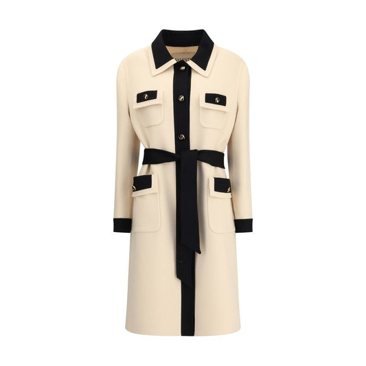 Valentino Cream Fleece Wool Coat