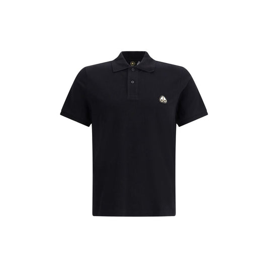 Moose Knuckles Black Cotton Polo Shirt