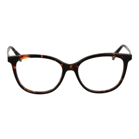 Max Mara Brown Women Glasses Frame in acetate with full-rim panto style and demo lenses.
