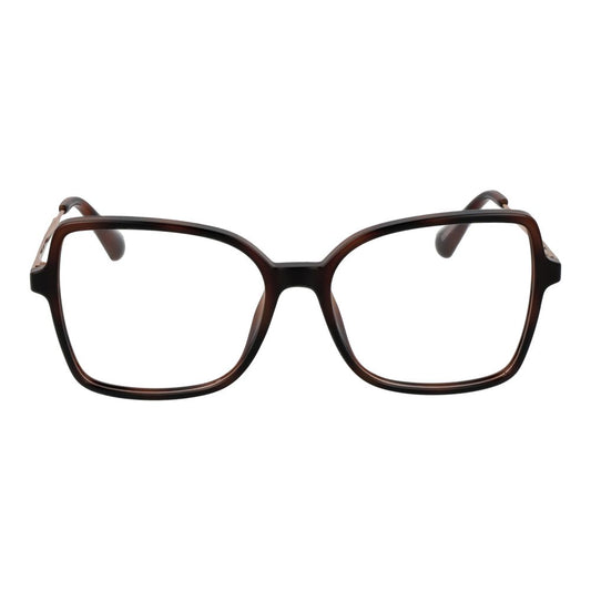 Max & Co Brown Women Glasses Frame with stainless steel full-rim square design and demo lenses.