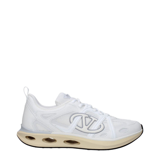 Valentino Garavani White Fabric Athletic Sneakers