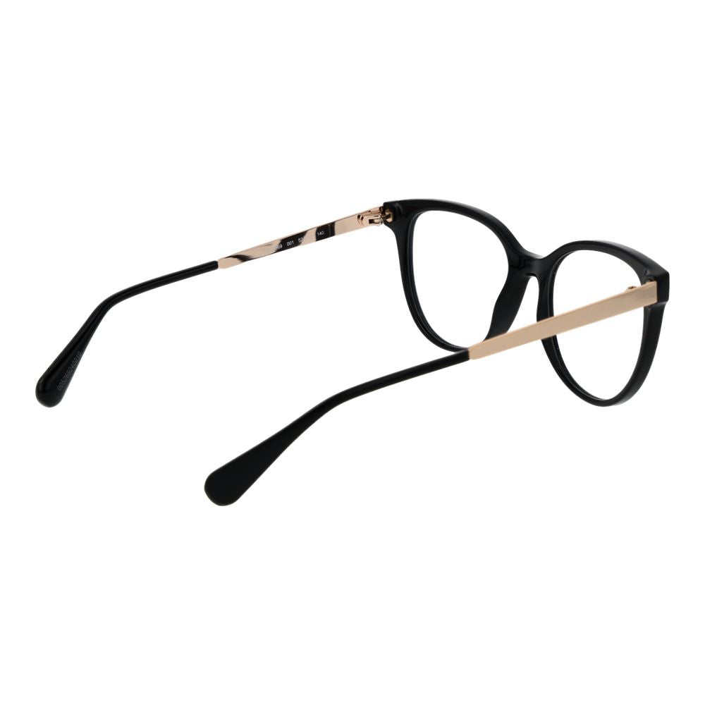 Max & Co Black Women Glasses Frame, full-rim round style with plastic black frame and demo lenses, size 52-16-140.