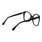 Max Mara Black Women Glasses Frame with acetate material and full-rim style, featuring demo plastic lenses and UV protection.