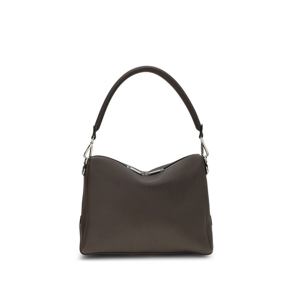 Front view with bag zipped and handles upright.